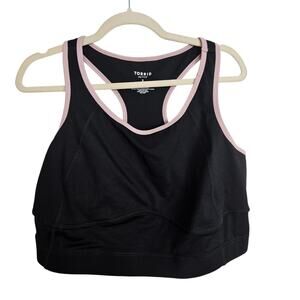 Torrid Active Sports Bra Racerback Sports Bra Wireless Sports Bra 2X Black Pink